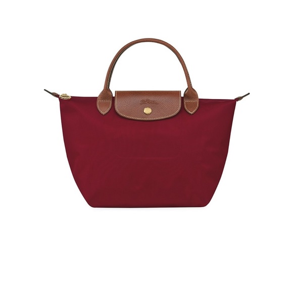 Longchamp small Le Pliage top handle bag tote red - Picture 4 of 4